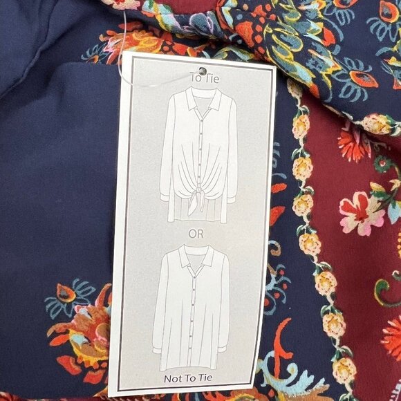 DressBarn Multi Color Button Front Shirt Blouse Size 2X - Picture 5 of 6